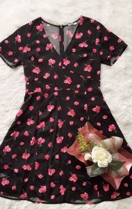 Floral Short Sleeve Dress